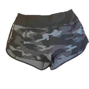 Lined camo running shorts